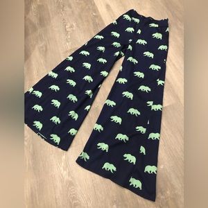 Bar III Blue with green bears wide leg silky pants
- size xs